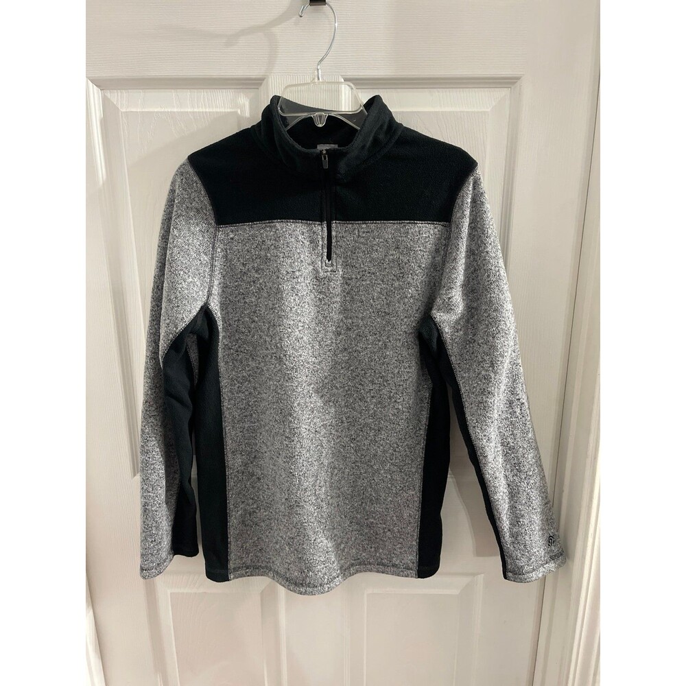 Champion Gray/Black Colorblock 1/4 Zip Pullover Size XL (16-18).